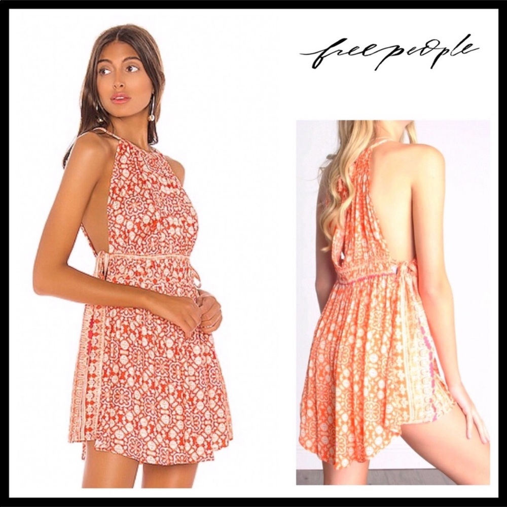 FREE PEOPLE BOHO FLOWY MINI TUNIC SUN DRESS A2C - Picture 12 of 16
